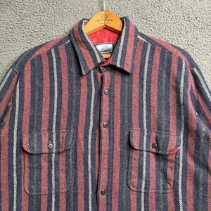 Vintage Fieldmaster Shirt XL Wool Lightweight Flannel Mexican Blanket Striped